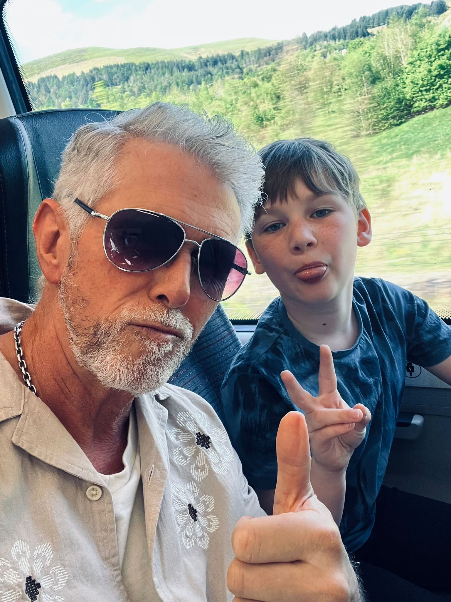 Andy with his grandson Charlie, two hours before his heart attack